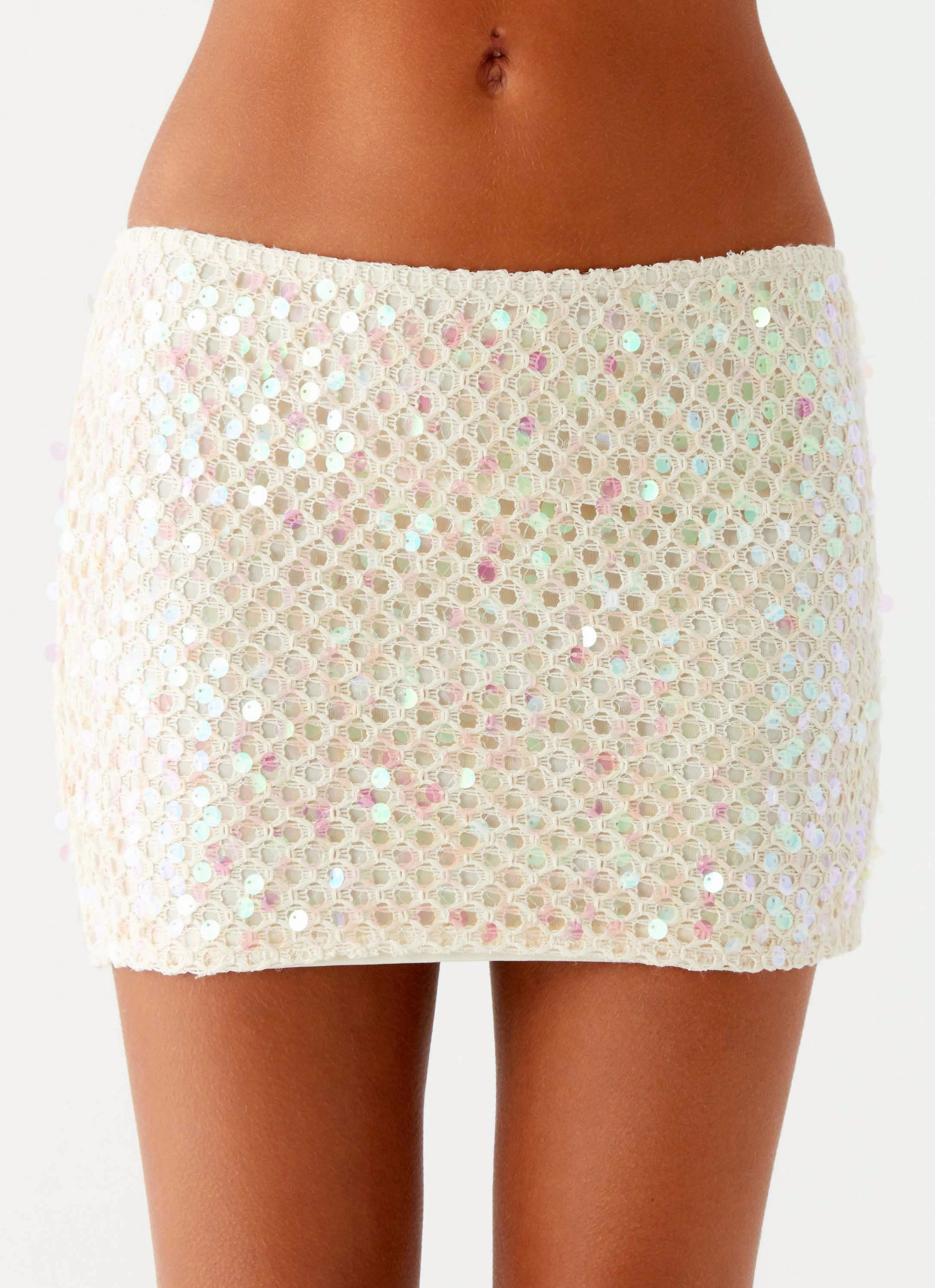Kalita Mini Skirt - Ivory Wedding guest