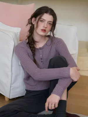 Kamryn Round Neck Ribbed Knit Top slim fit LowImpact Dye Process