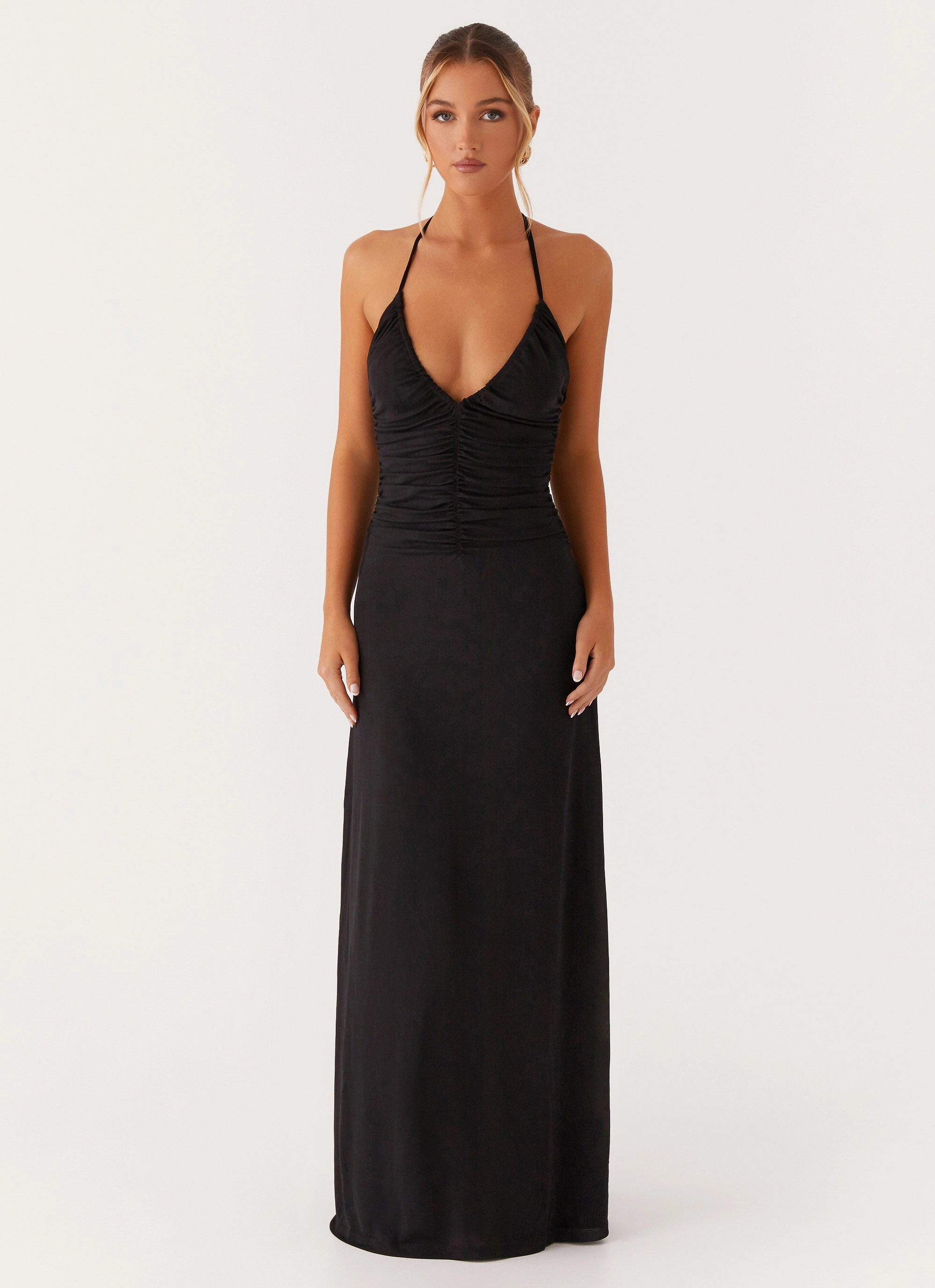 Kansas Maxi Dress - Black Basic essential Travel Vibe