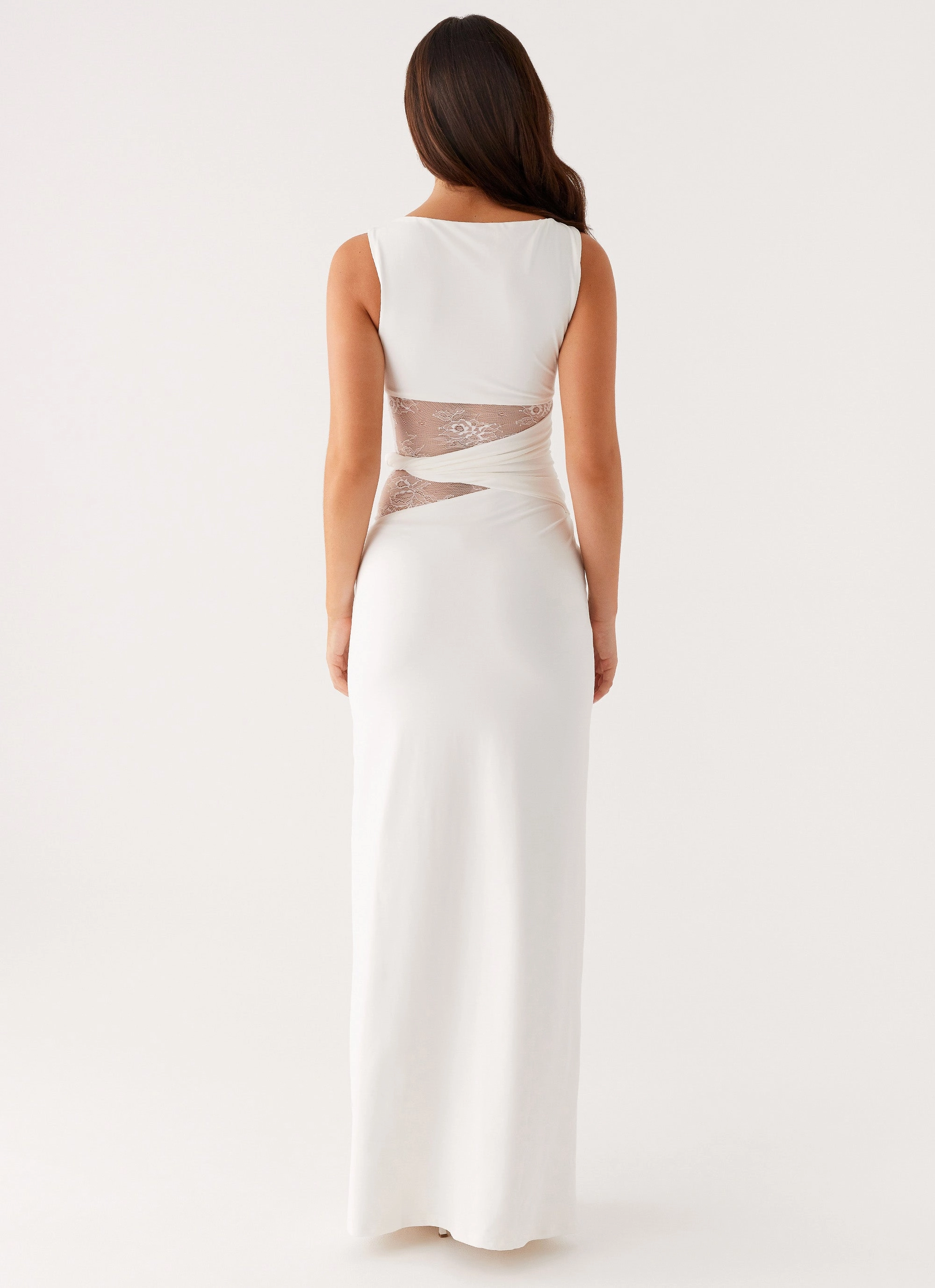 Elegant Appearance Mood Friendly Karma Maxi Dress - White