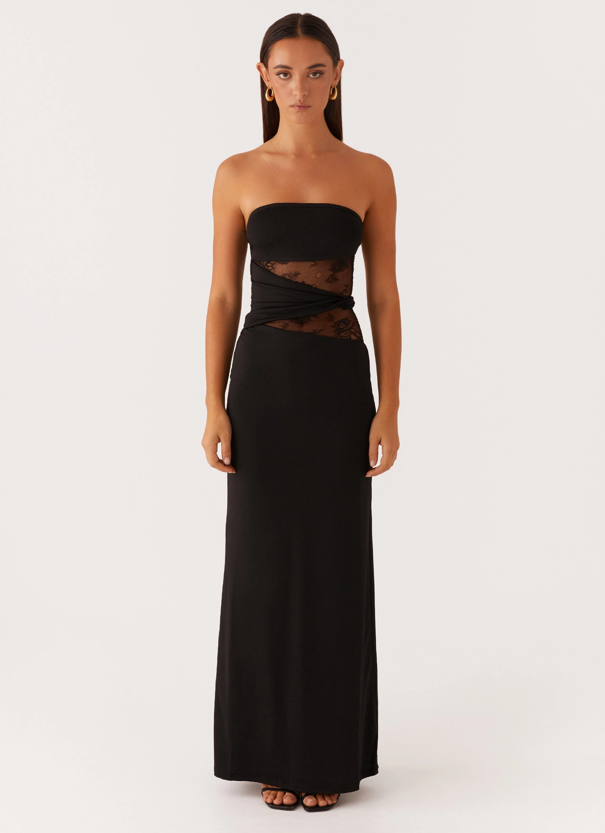 Joy Glow Everyday Comfort Karma Strapless Maxi Dress - Black