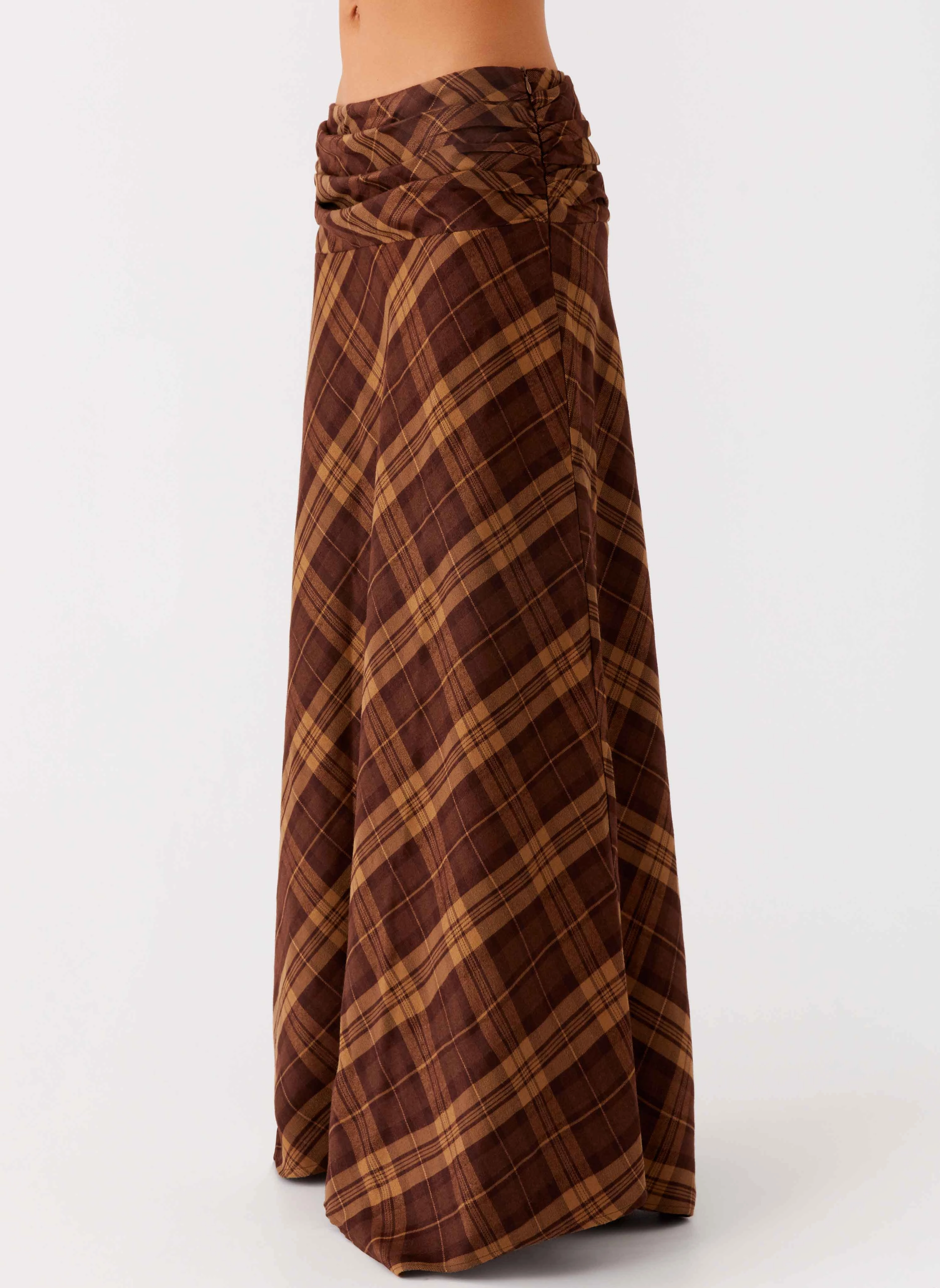 Resale Value Karolina Maxi Skirt - Plaid