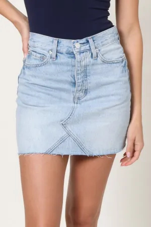 Modern Relaxed Soft and Cozy Kat Mini Skirt - Academia