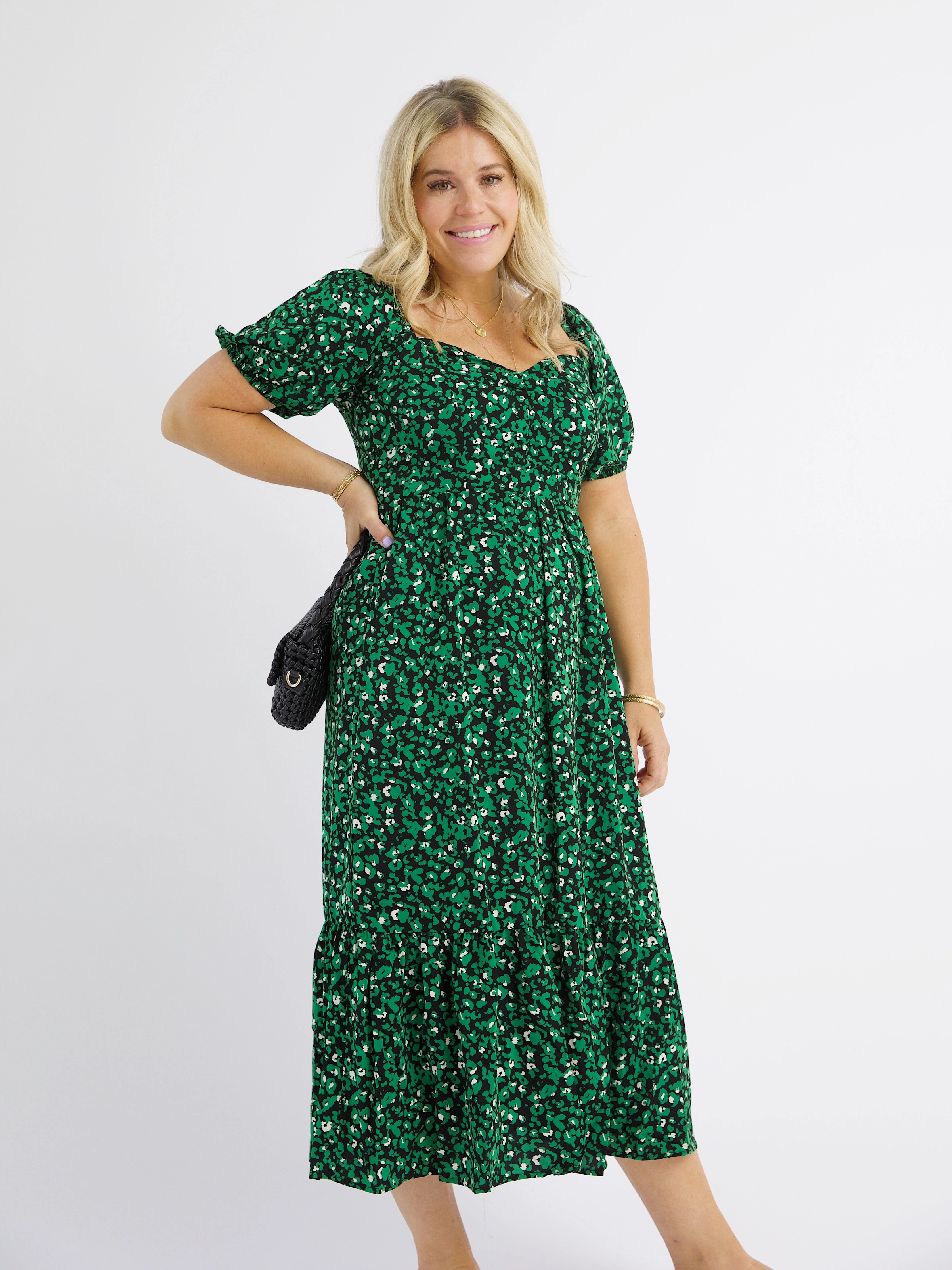 A Line Cut Clean Touch Katrina Leopard Dress