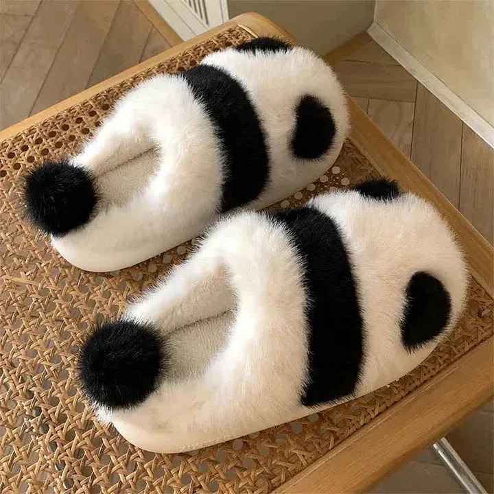 Kawaii Cartoon Panda Plush Hooded Pajamas Set