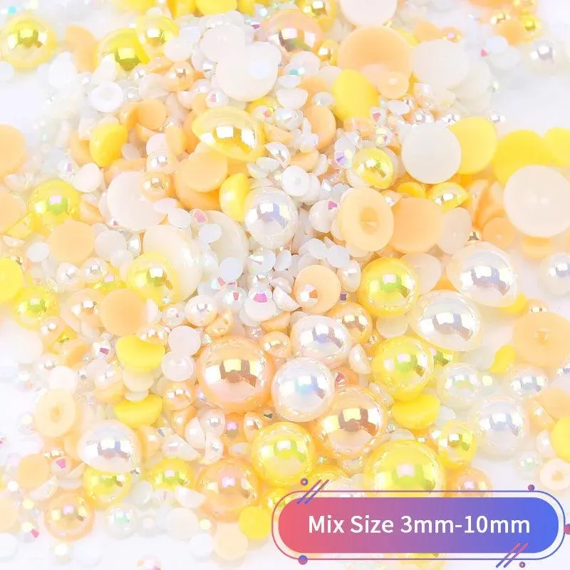 Kawaii Resin Nail Charms & Rhinestones Set in Colorful Candy Cartoon Theme