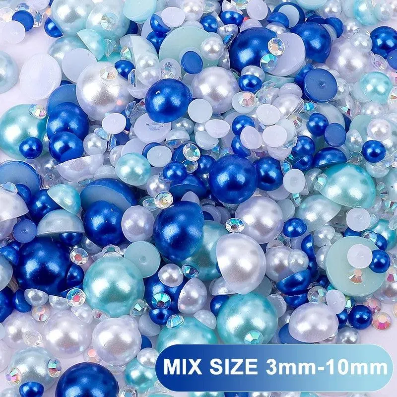 Kawaii Resin Nail Charms & Rhinestones Set in Colorful Candy Cartoon Theme