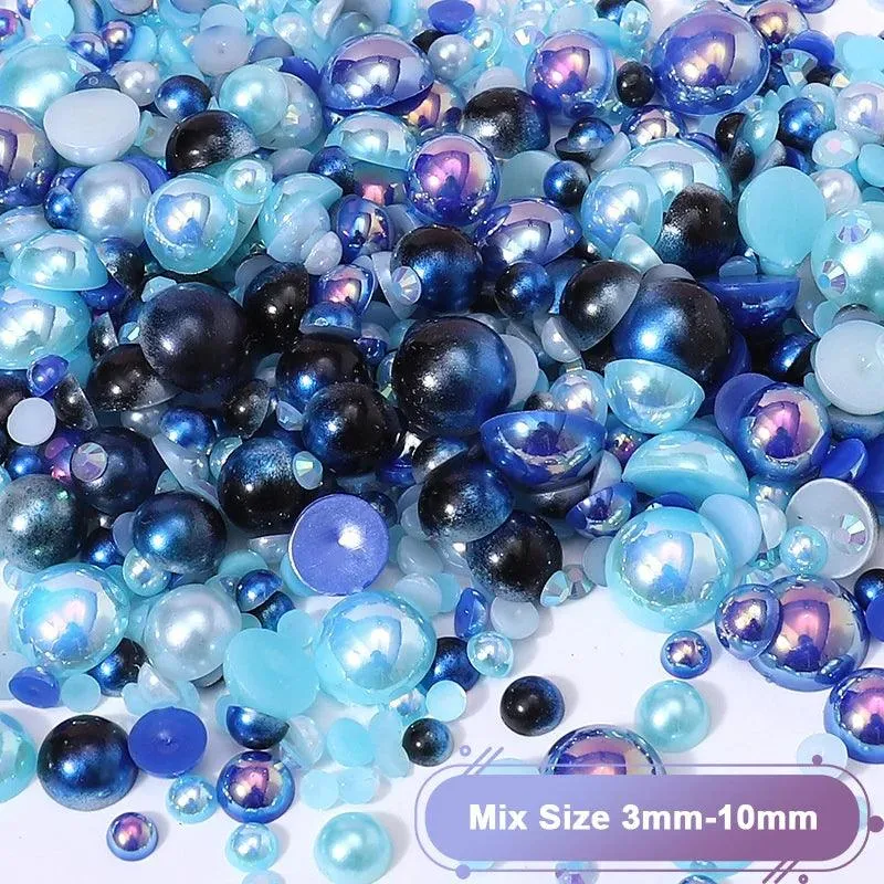 Kawaii Resin Nail Charms & Rhinestones Set in Colorful Candy Cartoon Theme