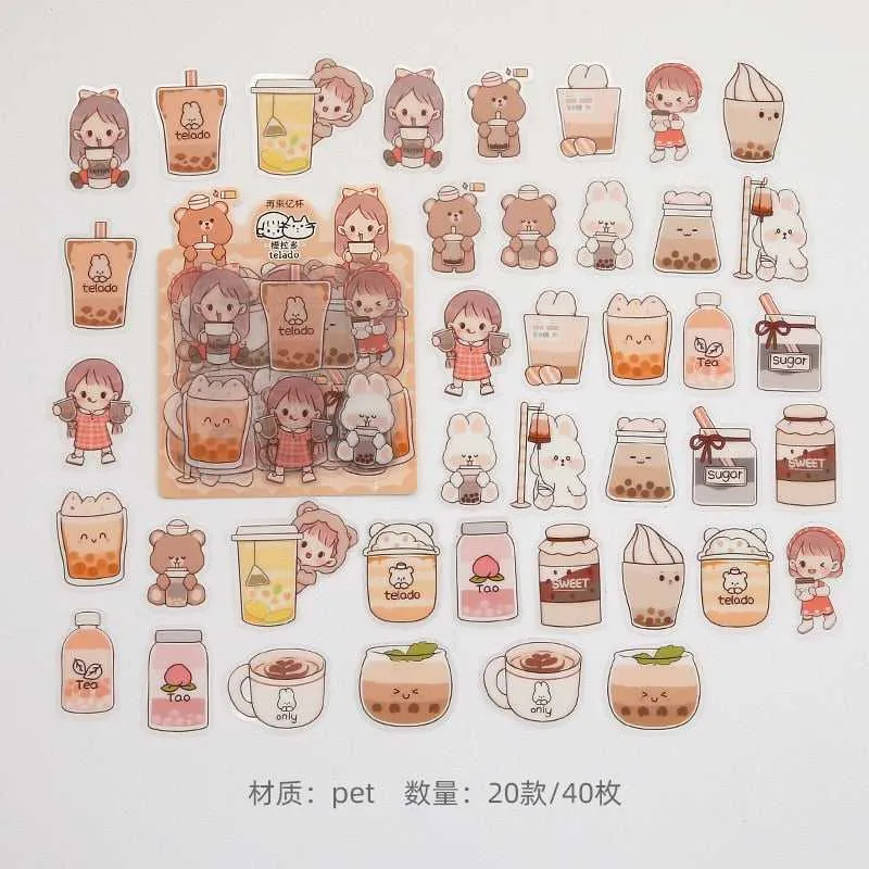 Kawaii Sticker Set - Girl Cartoon Designs