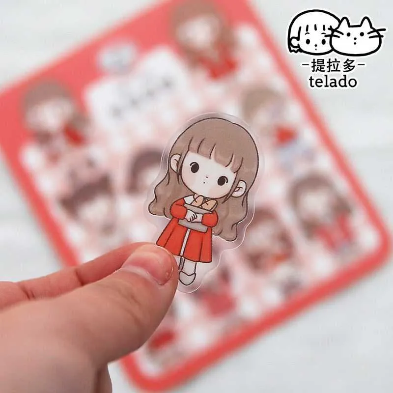 Kawaii Sticker Set - Girl Cartoon Designs
