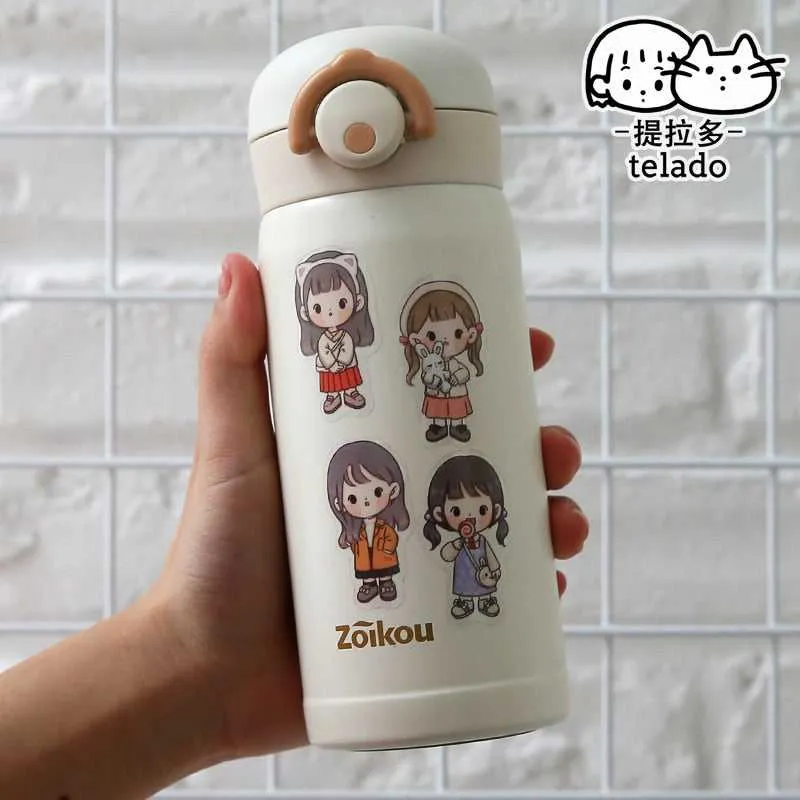 Kawaii Sticker Set - Girl Cartoon Designs