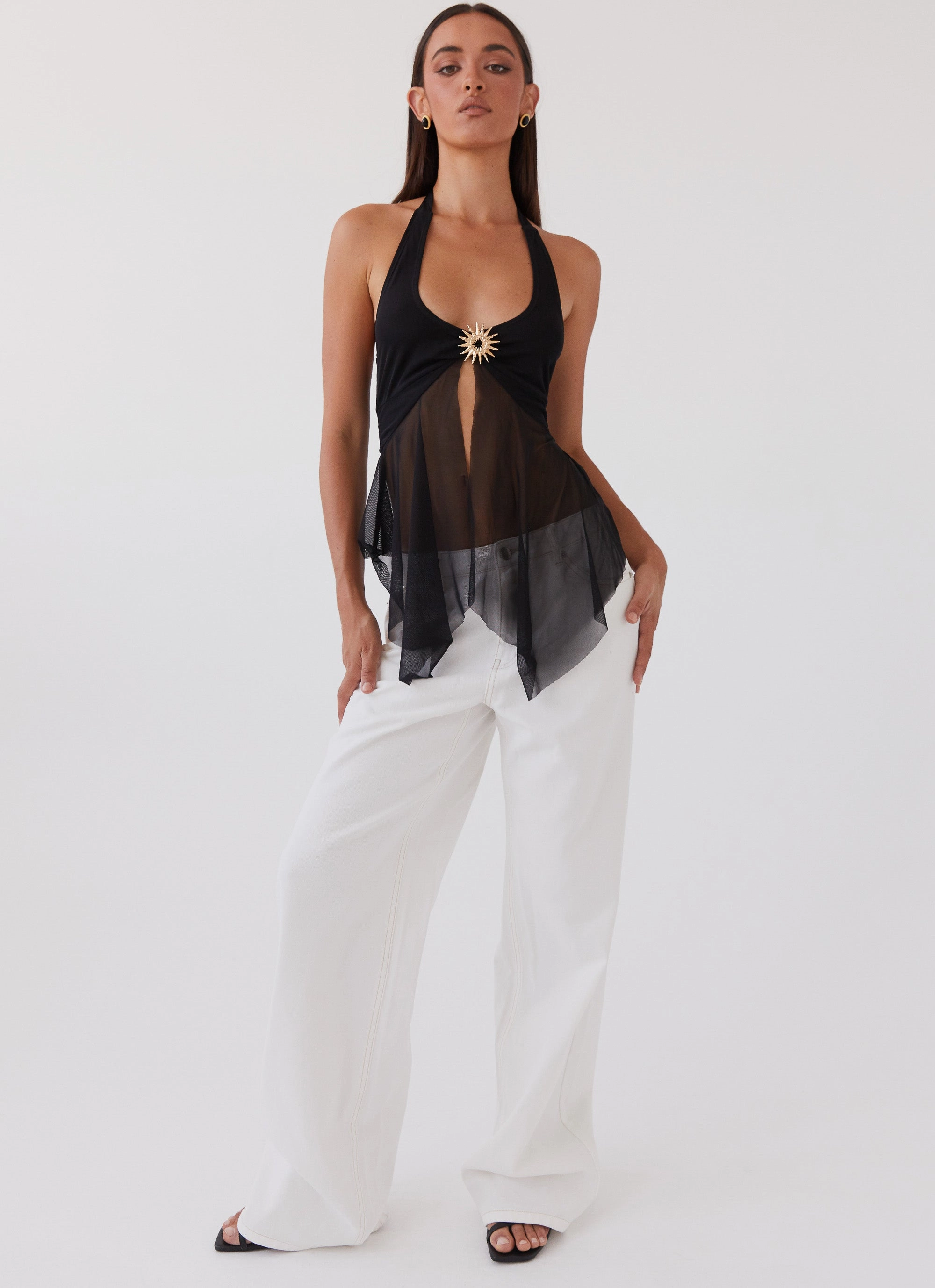 Keanna Low Rise Denim Jeans - Ivory Festival Outfit Comfy Artist Vibe Tapered leg