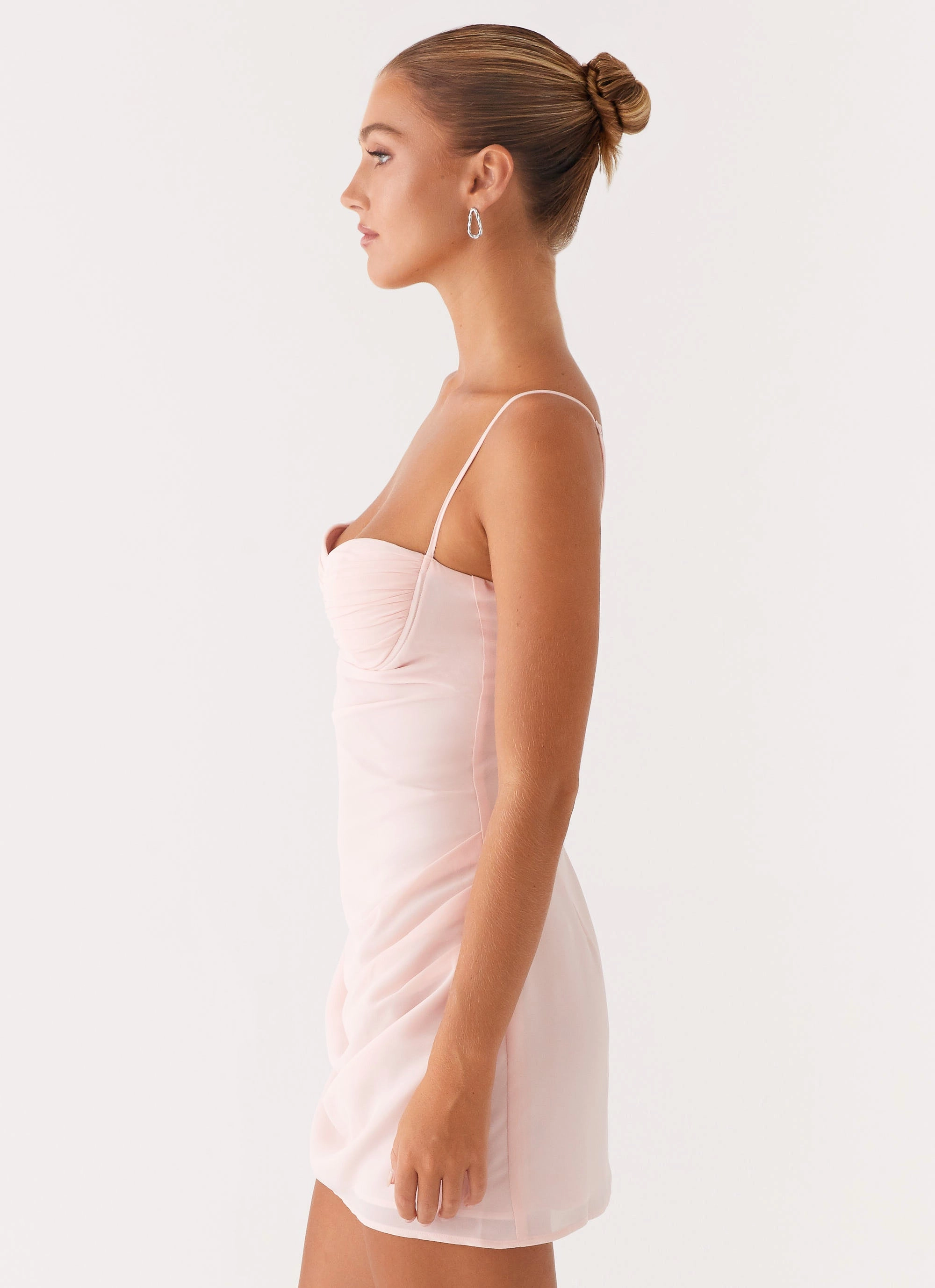 Erasable Crease Keeks Mini Dress - Pink
