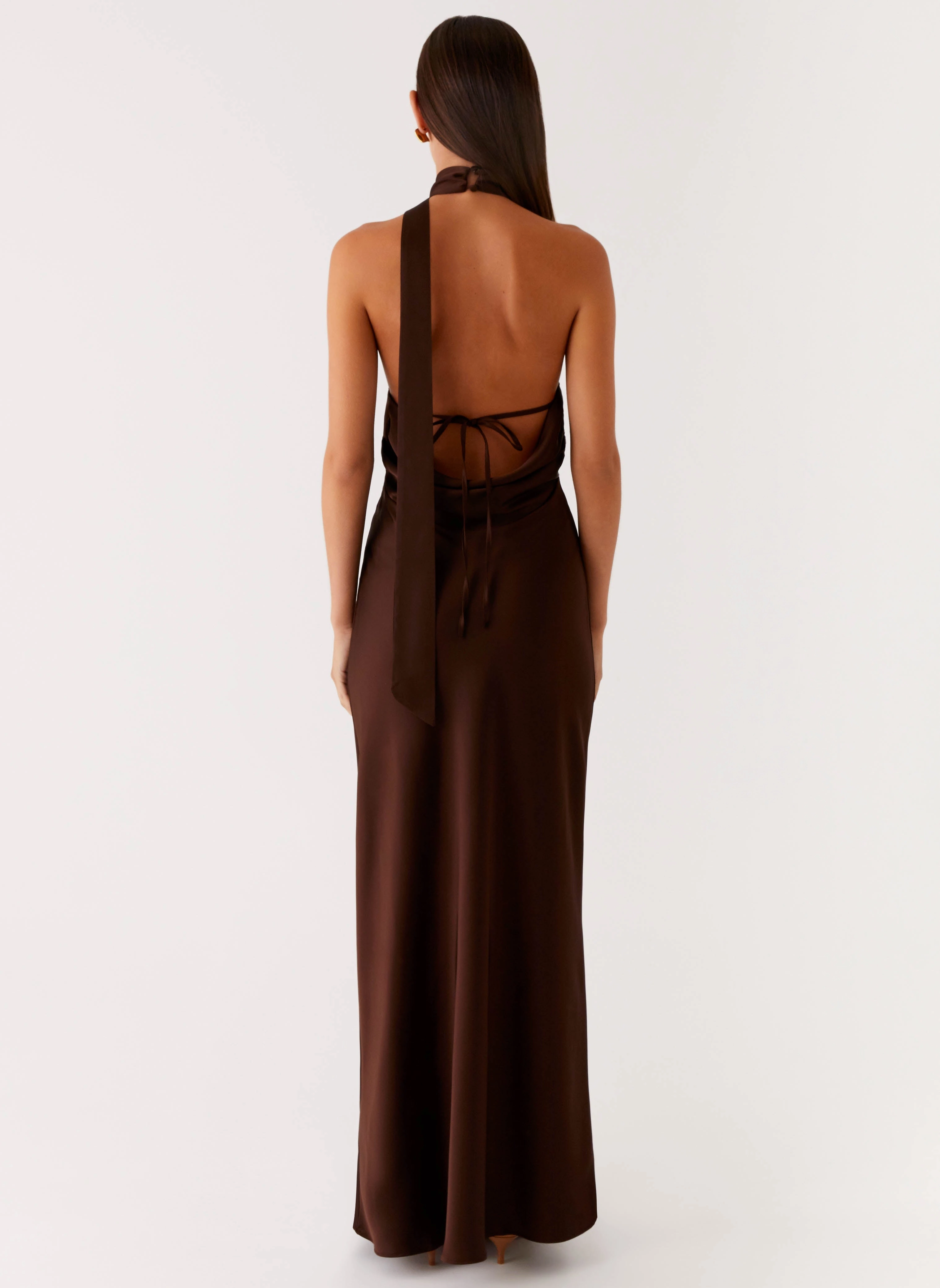 Keena Scarf Maxi Dress - Chocolate Soft Outfit Art Spirit