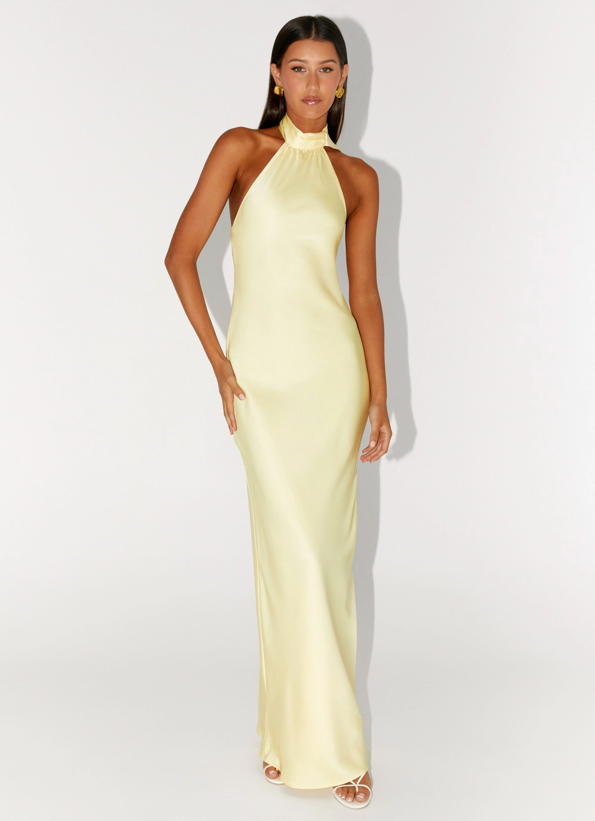 Keena Scarf Maxi Dress - Lemon Fresh Style Smooth Line