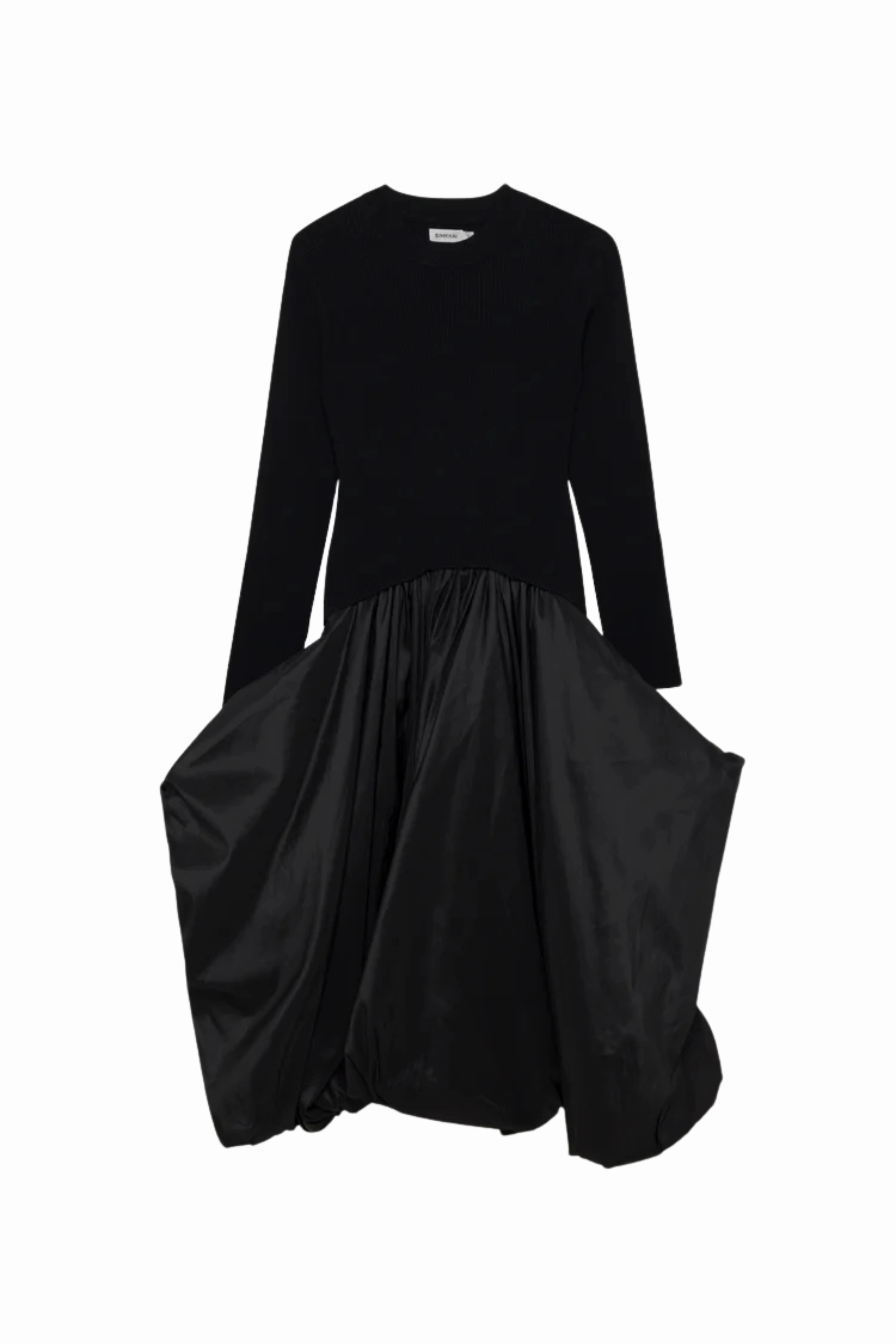 Kenlie Mock Neck Midi Dress Abstract Pattern