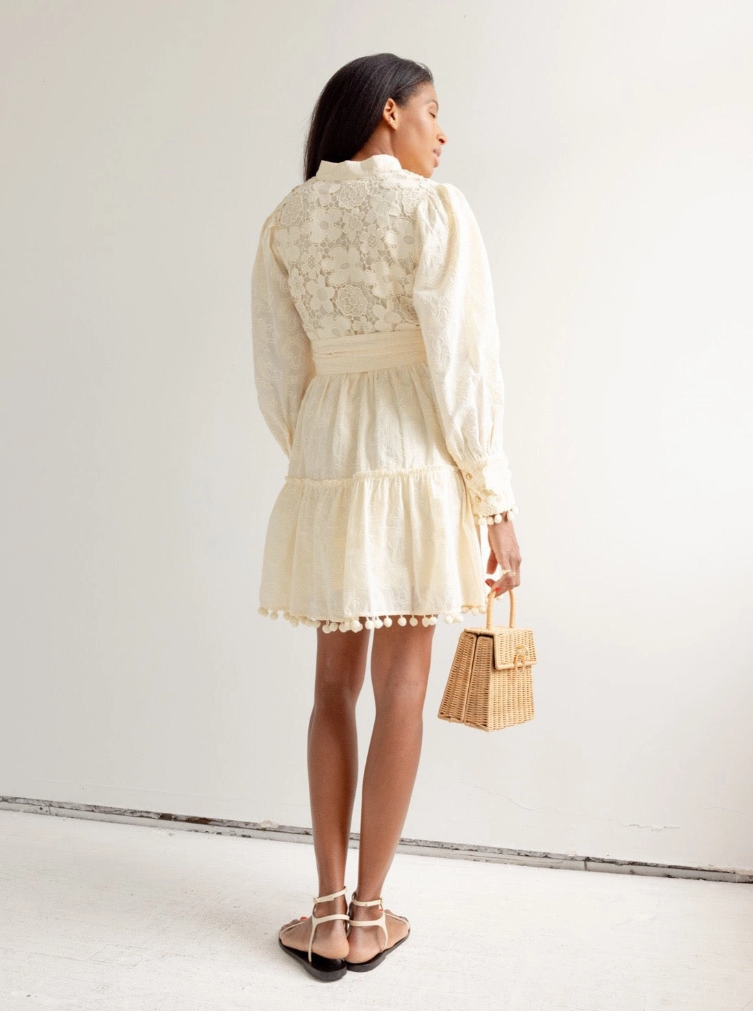Kenzie Brocade Dress Classy Look Soft Mesh