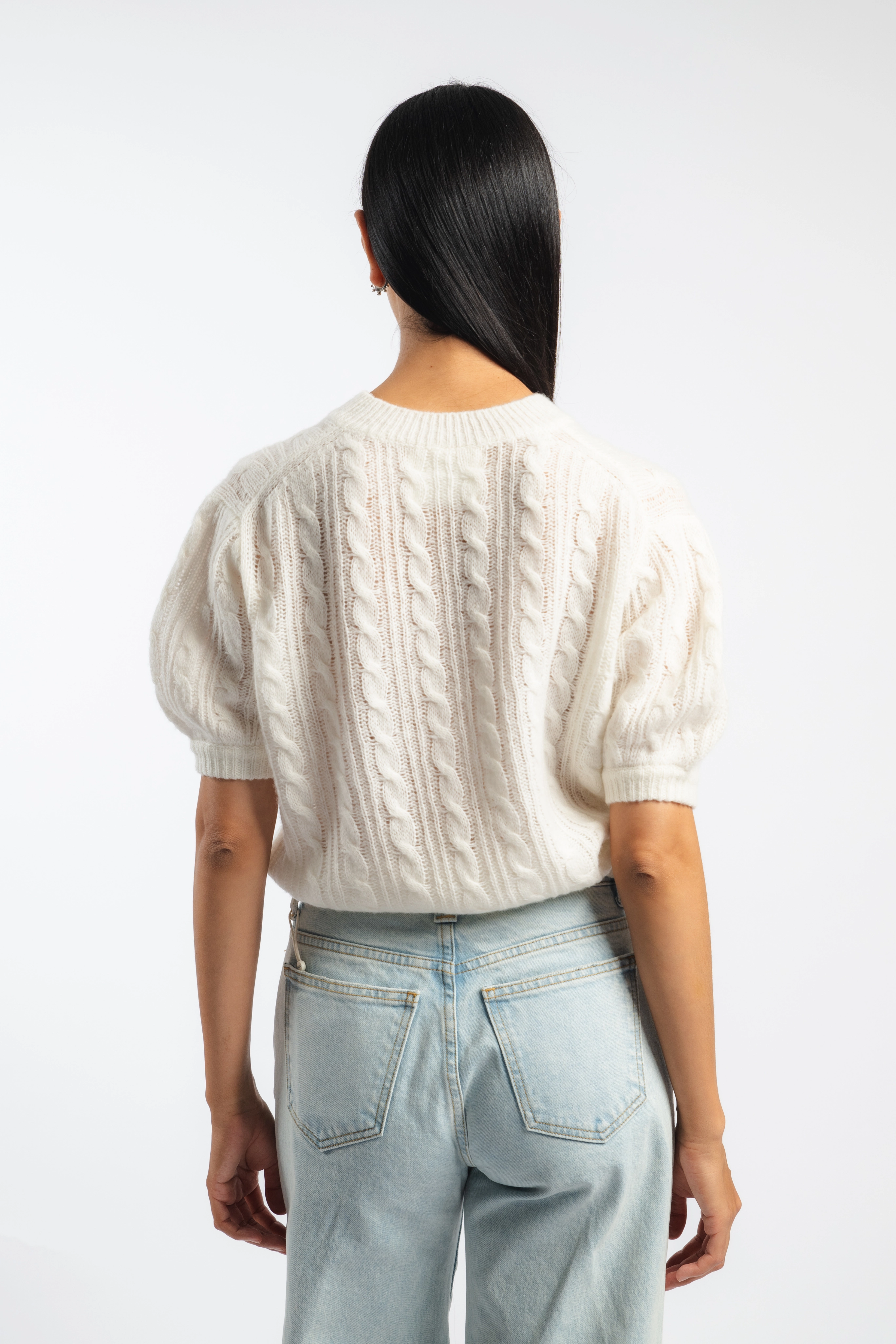 Kenzie Sweater Compact Weave Elastic hem