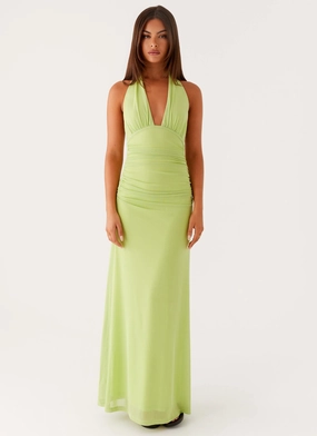 Kerrie Maxi Dress - Lime Relaxed-fit maxi dress ReversibleStyle