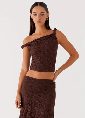Diamond Sky Top - Chocolate Relaxed Line