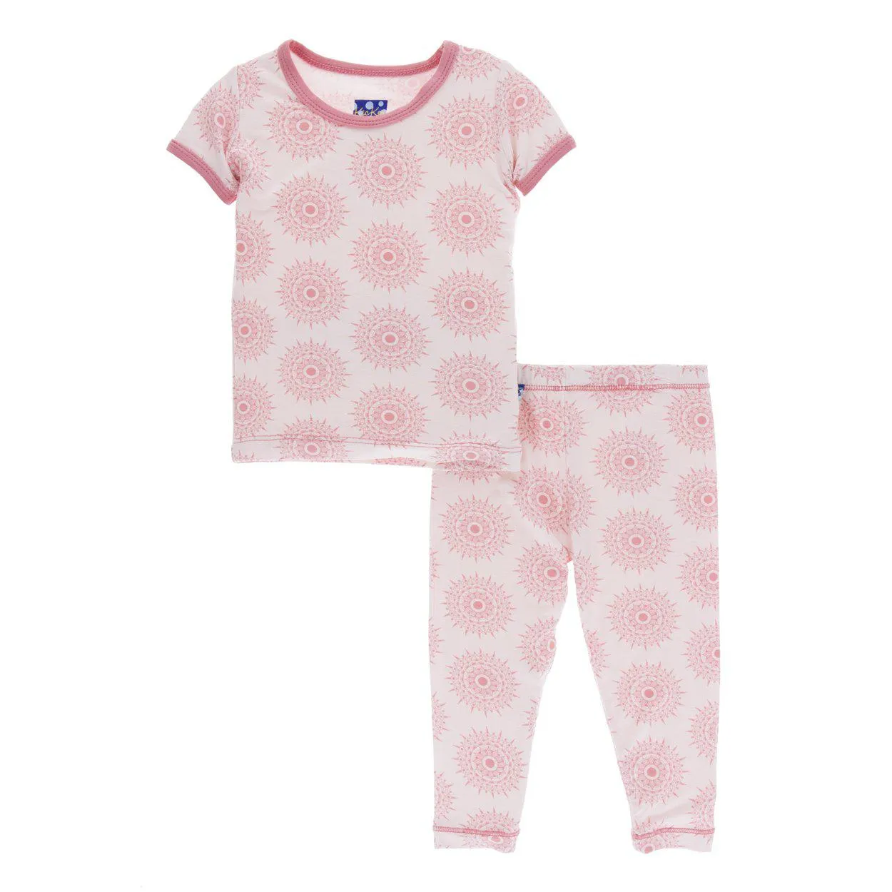 Kickee Pants - Print Short Sleeve Pajama Set - Macaroon Mandala