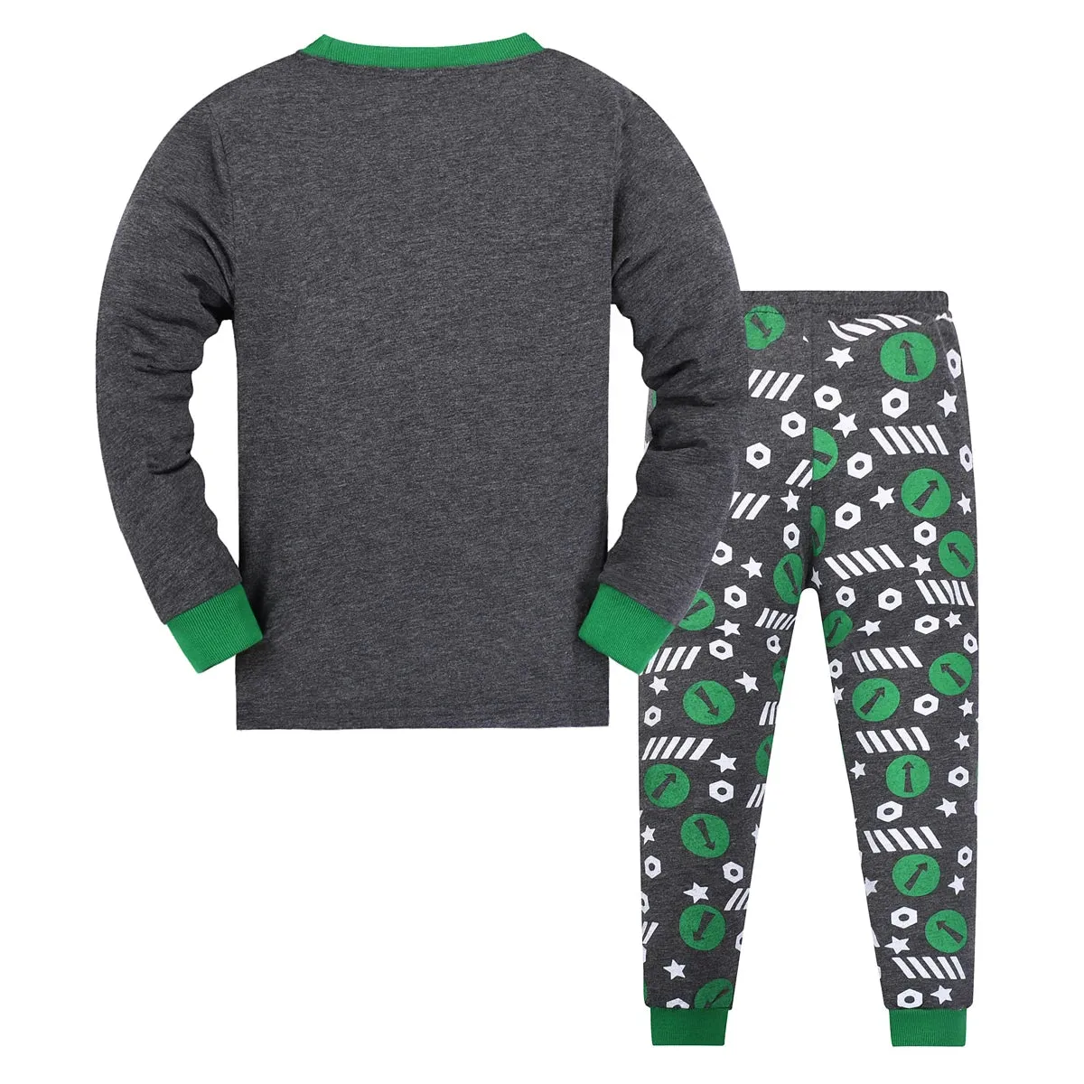 Kids Boys Cartoon Print Long Sleeve Pajamas Set