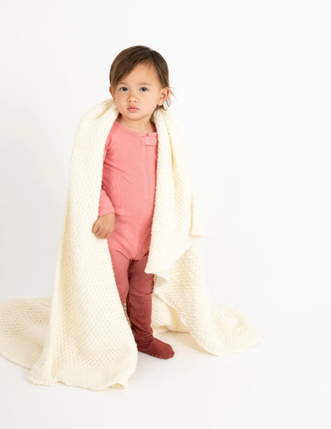 Kids Footed Pink Ombré Tie Dye Cotton Pajamas
