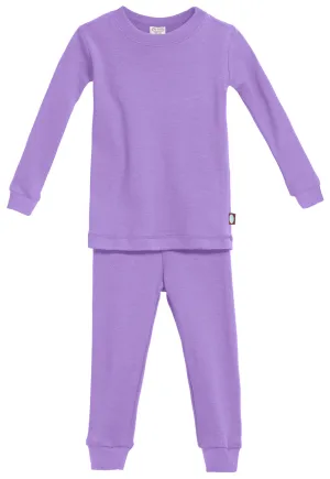 Kid's Organic Cotton Snug Fit Pajama Sets-Seconds| Damage - Deep Purple