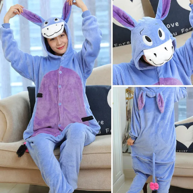 Kigurumi Totoro Panda Cartoon Onesies Kids Children Animal Pajamas Jumpsuits Women Men Sleepwear Onepiece Anime Cosplay Costumes