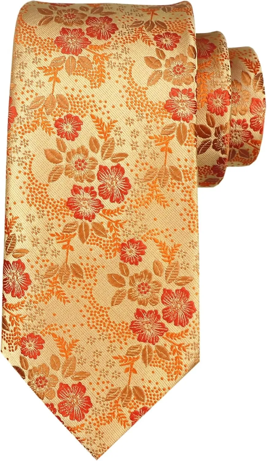 Kihatwin Men's Floral Ties Cravat Jacquard Luxury Business Wedding Neckties for Groomsmen