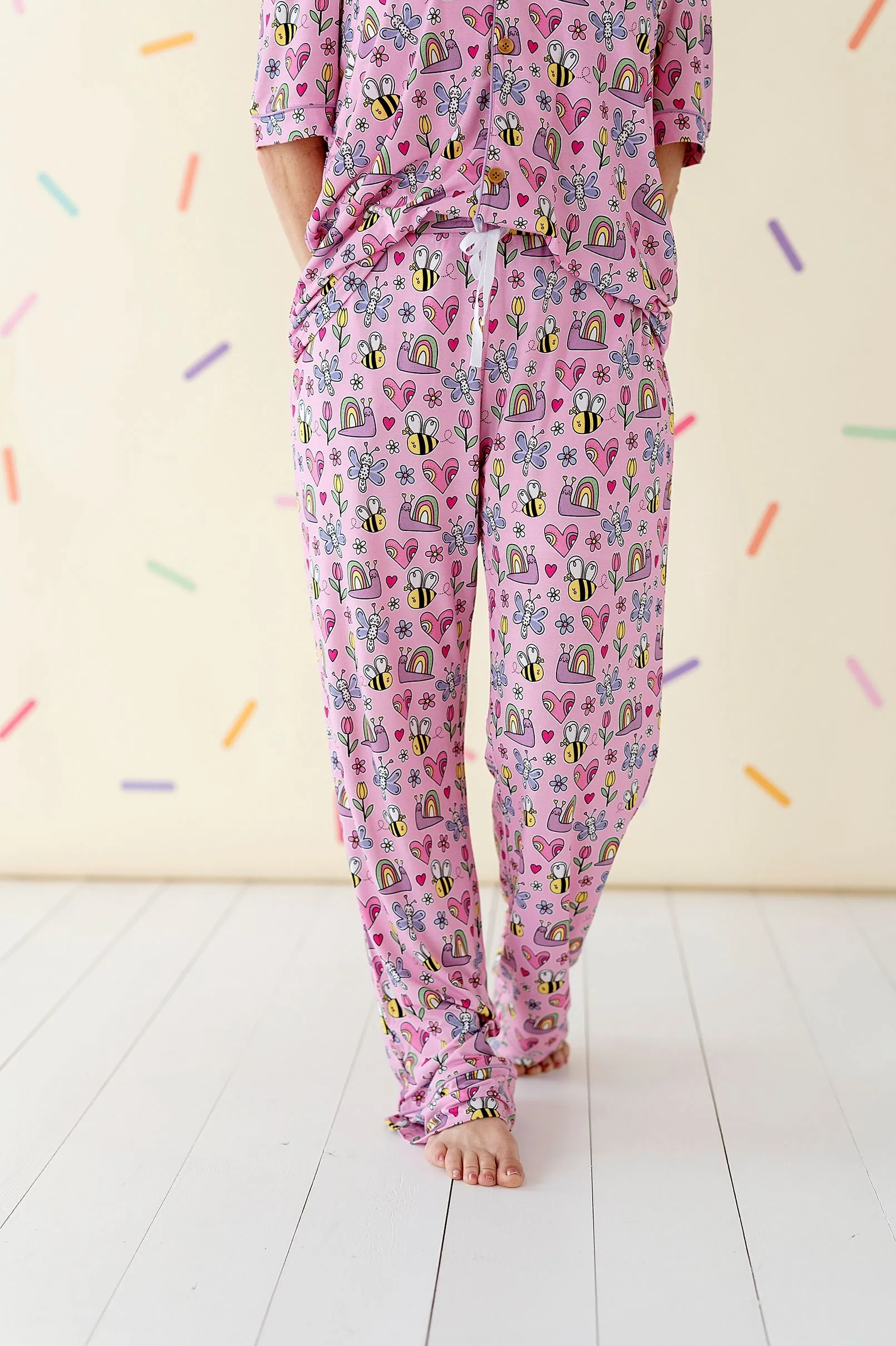 Kiki   Lulu Women's Short Sleeve Loungewear - Mama and Me, It’s Meant to Bee