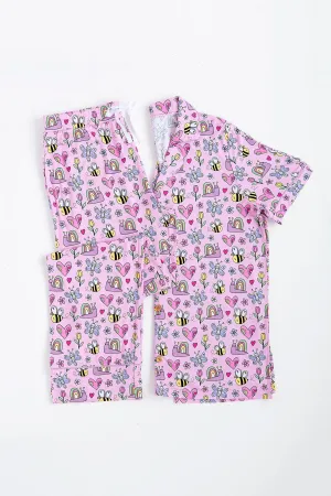 Kiki   Lulu Women's Short Sleeve Loungewear - Mama and Me, It’s Meant to Bee