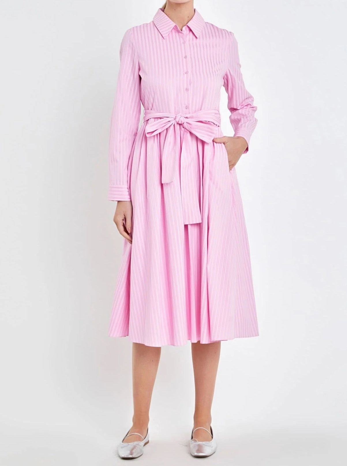 Fringe-Detail Kimberly Striped Dress