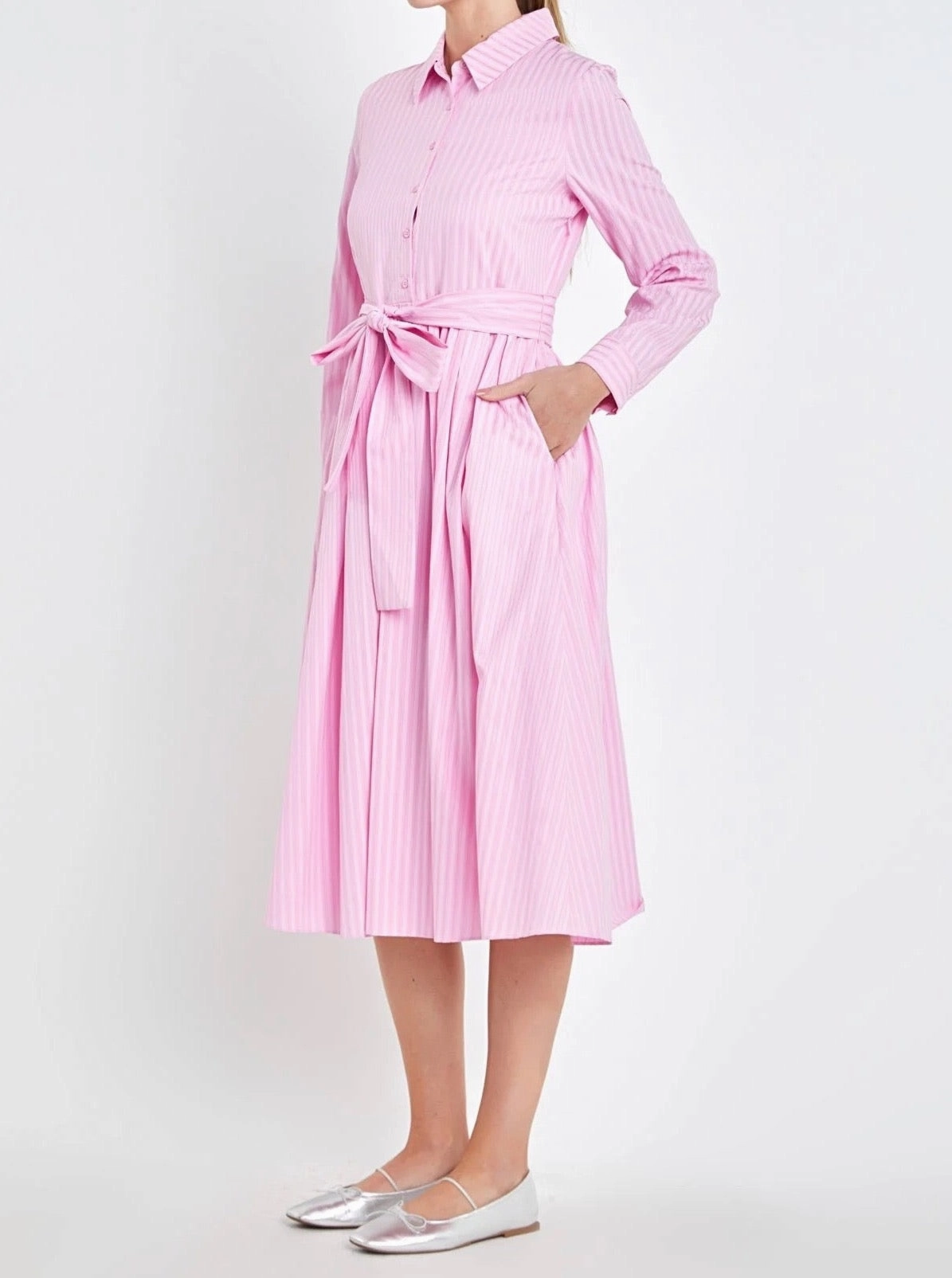 Kimberly Striped Dress Silk Shine