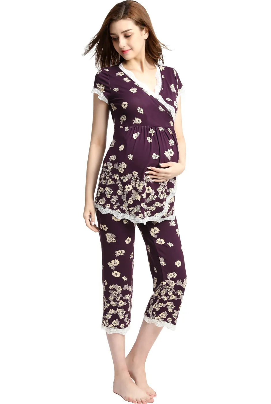 Kimi   Kai Maternity "Addison" Nursing PJ Set