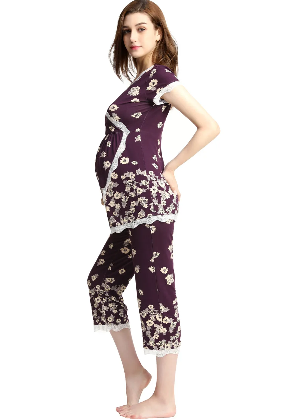 Kimi   Kai Maternity "Addison" Nursing PJ Set