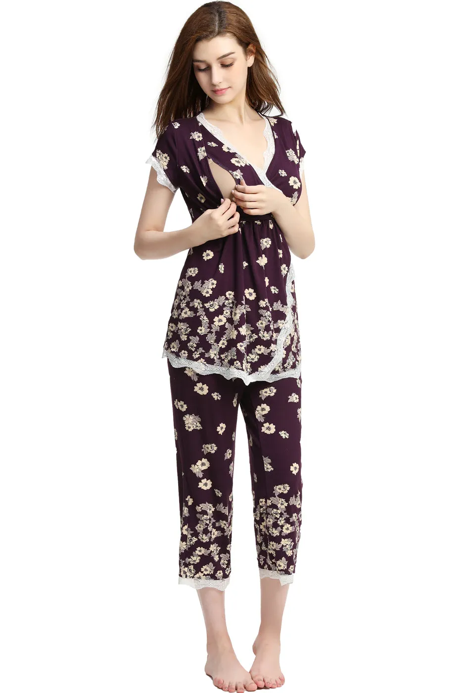 Kimi   Kai Maternity "Addison" Nursing PJ Set