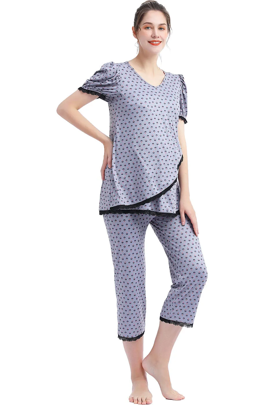 Kimi   Kai Maternity "Drew" Nursing Pajama Set