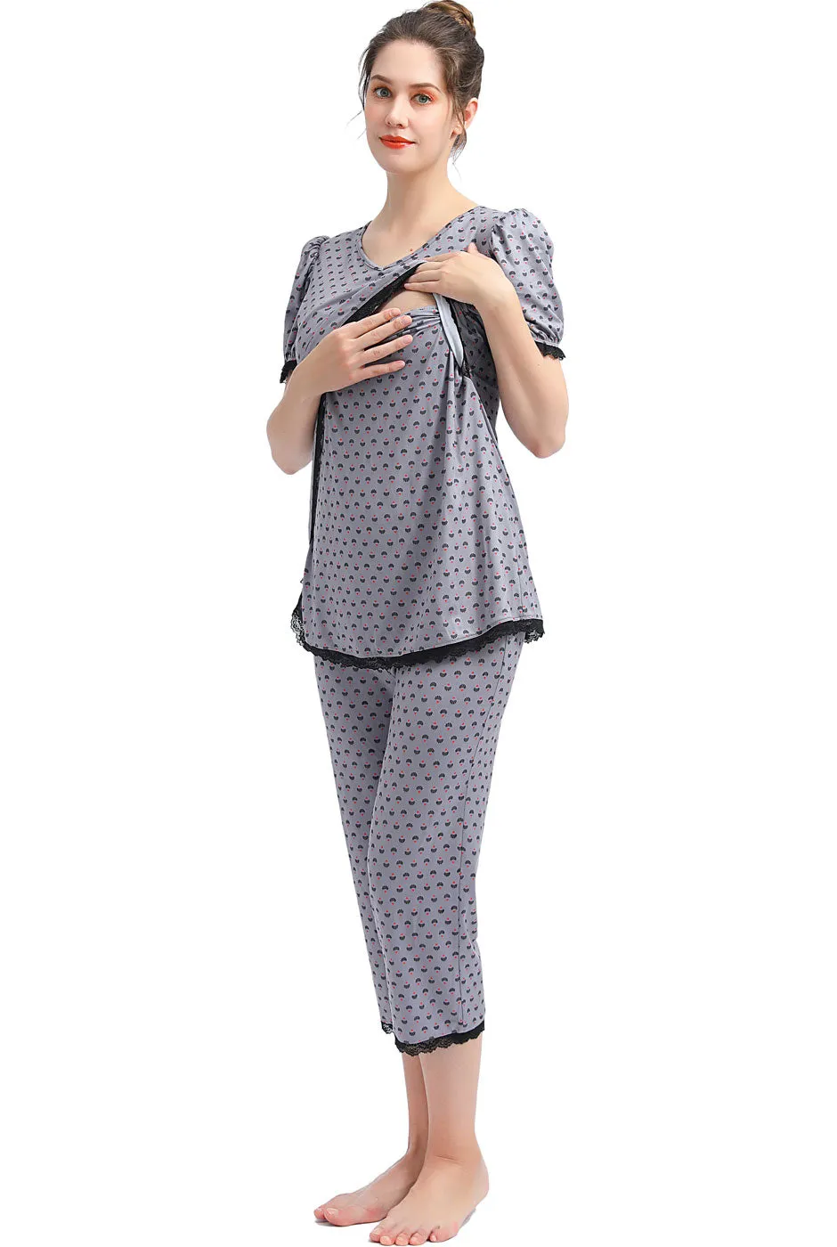 Kimi   Kai Maternity "Drew" Nursing Pajama Set