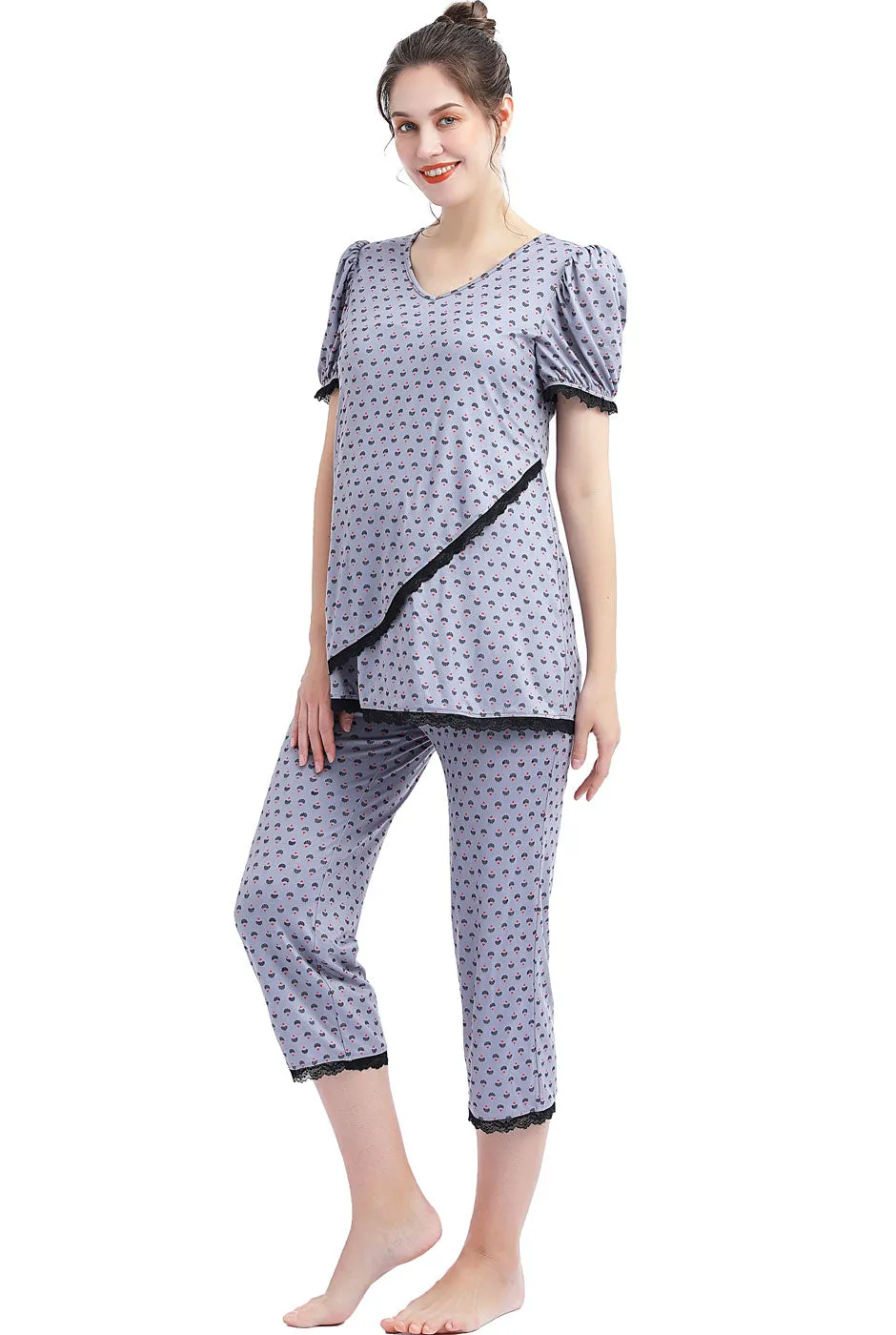 Kimi   Kai Maternity "Drew" Nursing Pajama Set