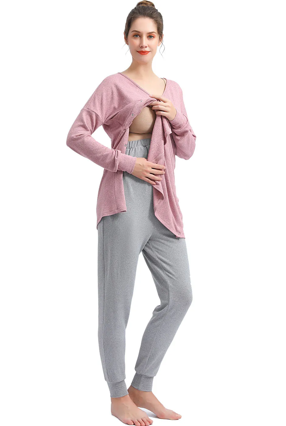 Kimi   Kai Maternity "Emilia" Nursing Lounge Sweatshirt & Joggers