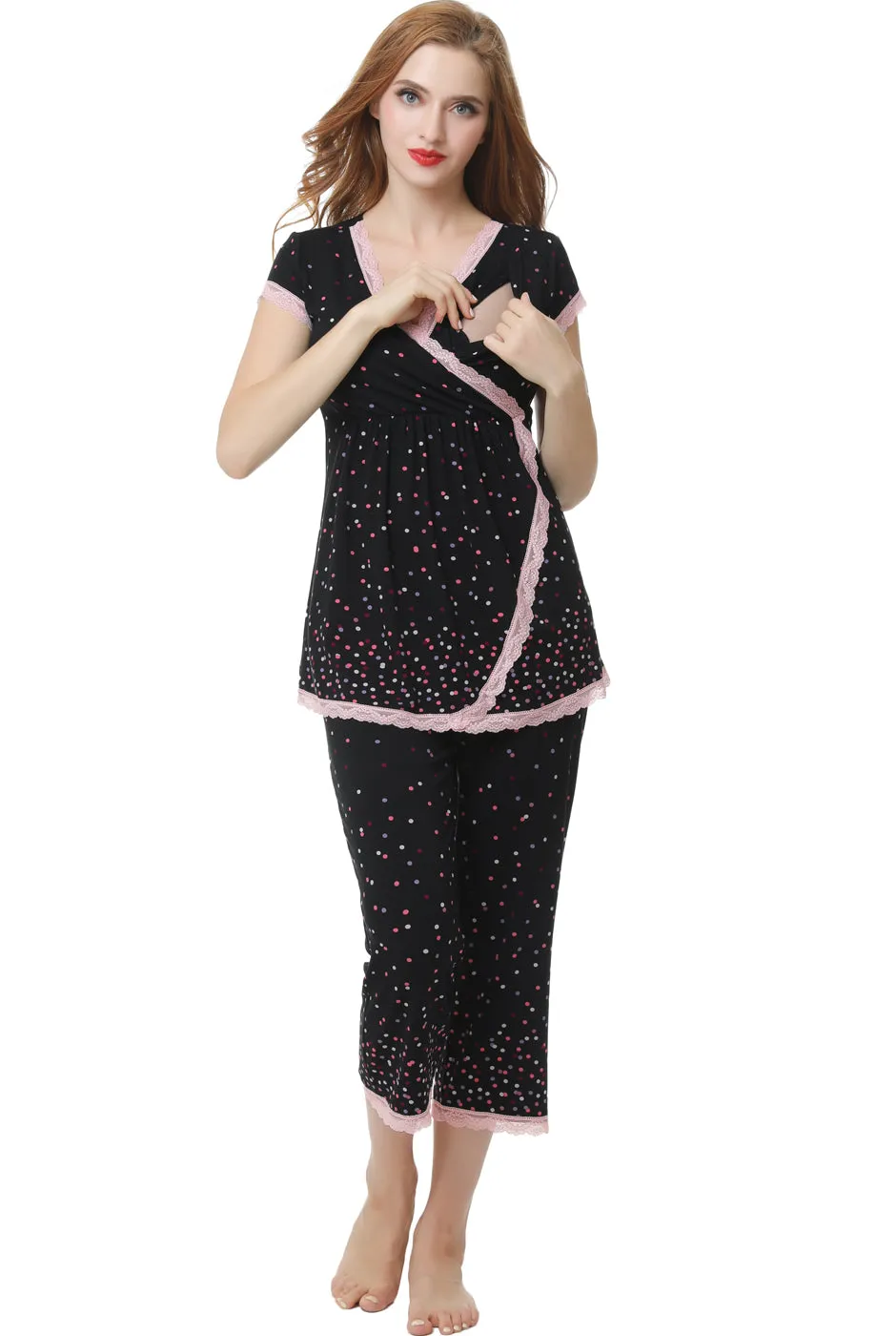 Kimi   Kai Maternity "Joyce" Nursing PJ Set