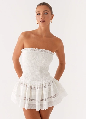 Kimia Mini Dress - White Luxury Feel Reinforced Seams
