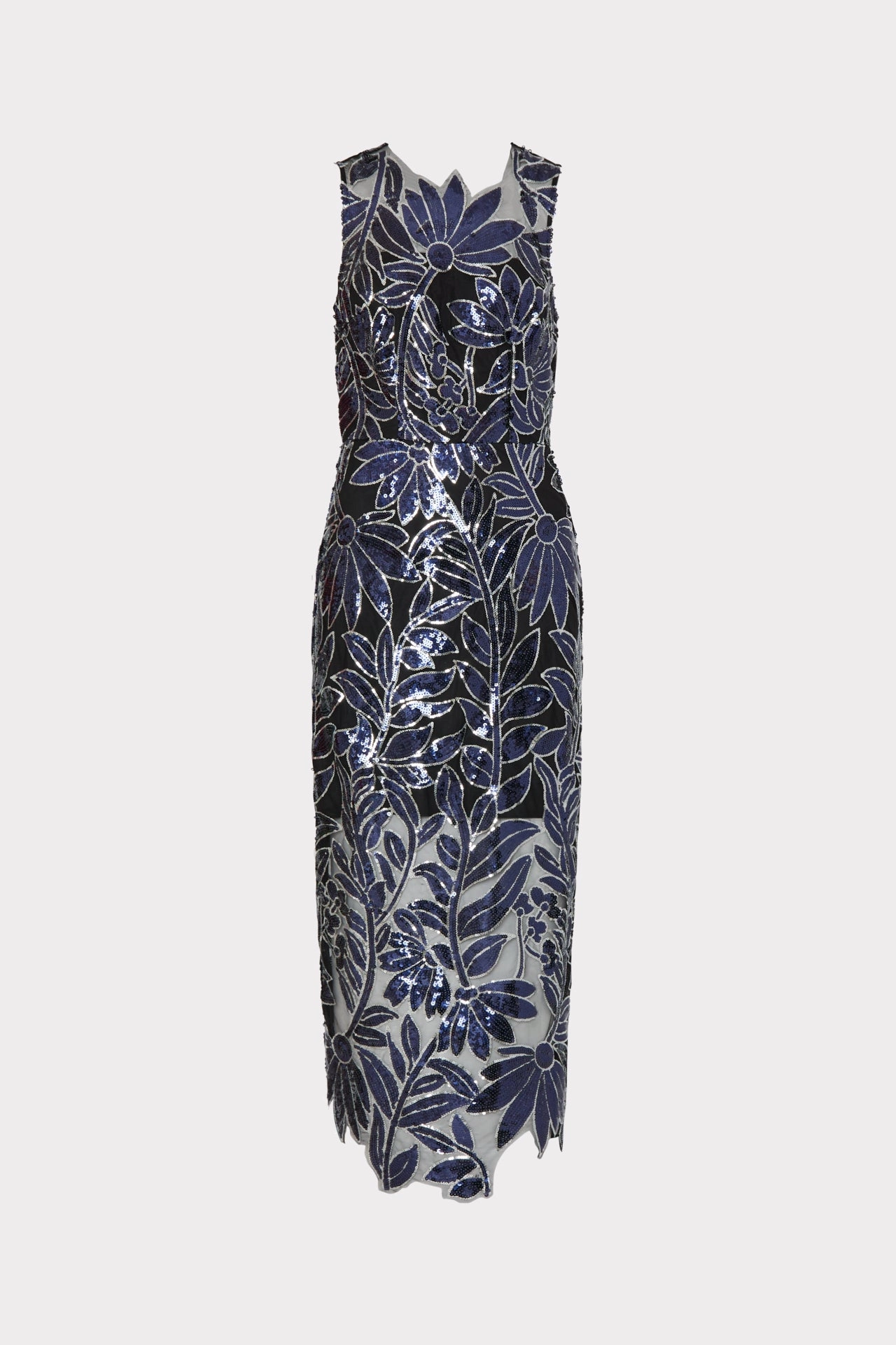 Light Volume Timeless Waistband Fit Kinsley Floral Sequins Dress