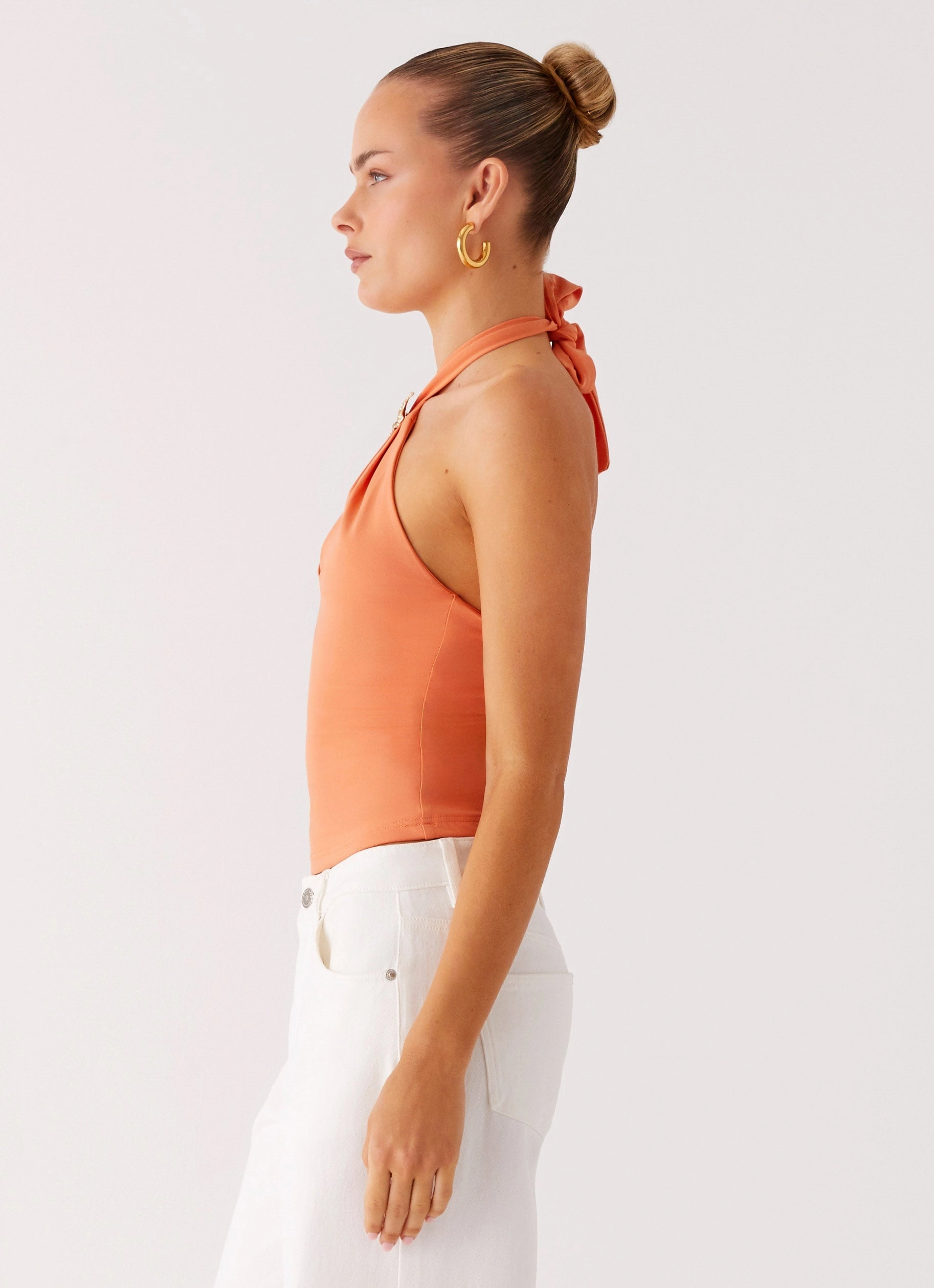DurableWeave Kirra Halter Top - Peach