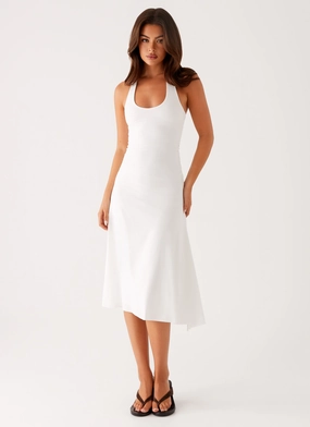 Klyne Midi Dress - Ivory Lounge Texture