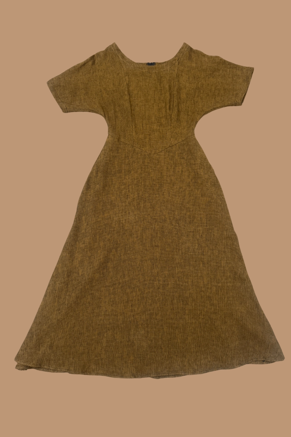 Bella Dress in Golden Checker Polite Color