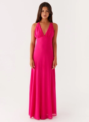 Relaxed Fit Design Kacia Maxi Dress - Fuchsia