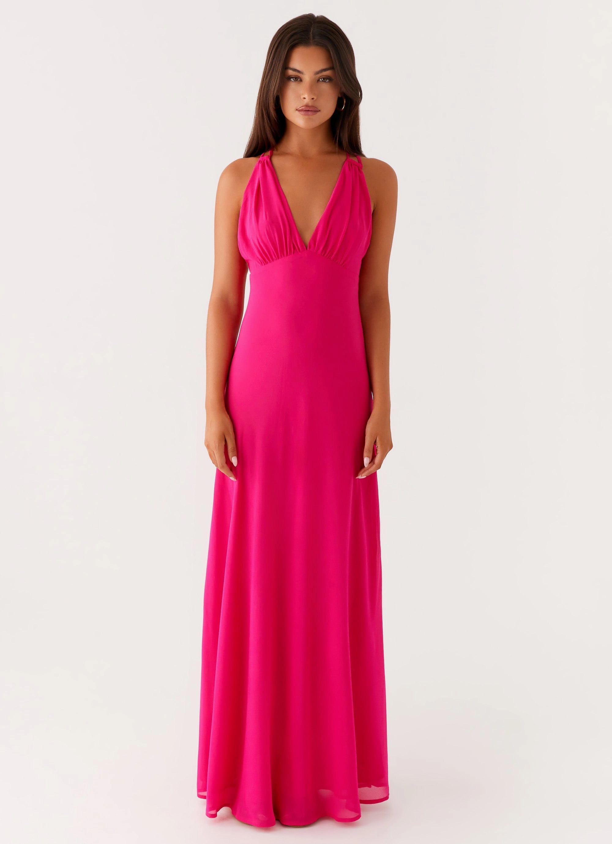 Relaxed Fit Design Kacia Maxi Dress - Fuchsia
