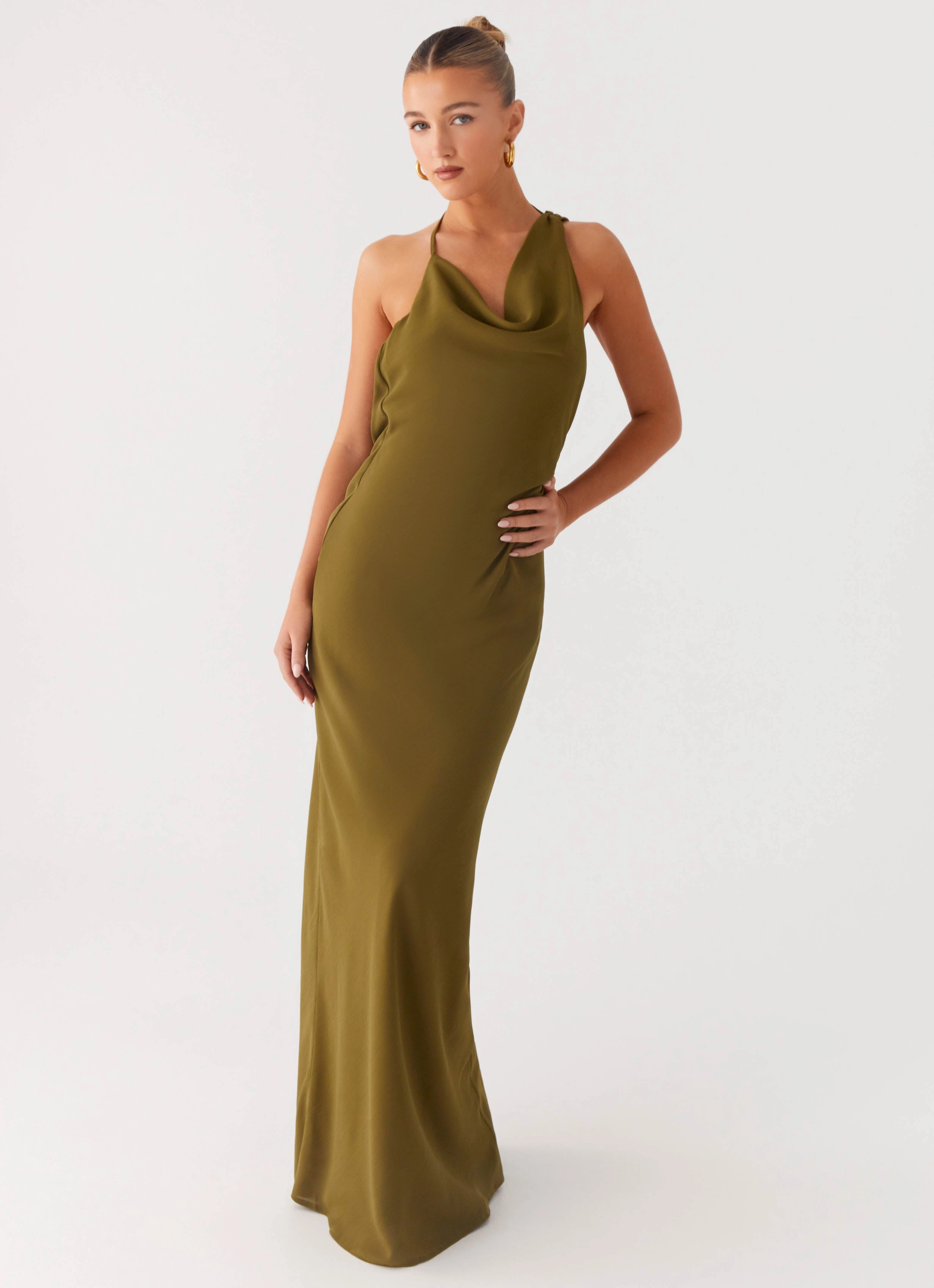 Fall Comfort Opal Glow Maxi Dress - Khaki